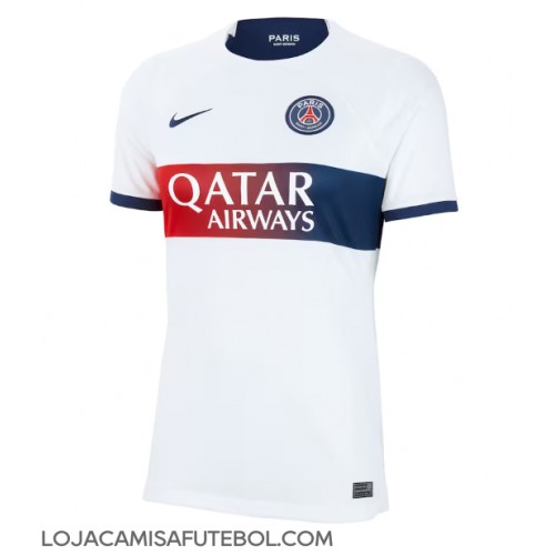 Camisa de Futebol Paris Saint-Germain Equipamento Secundário Mulheres 2023-24 Manga Curta